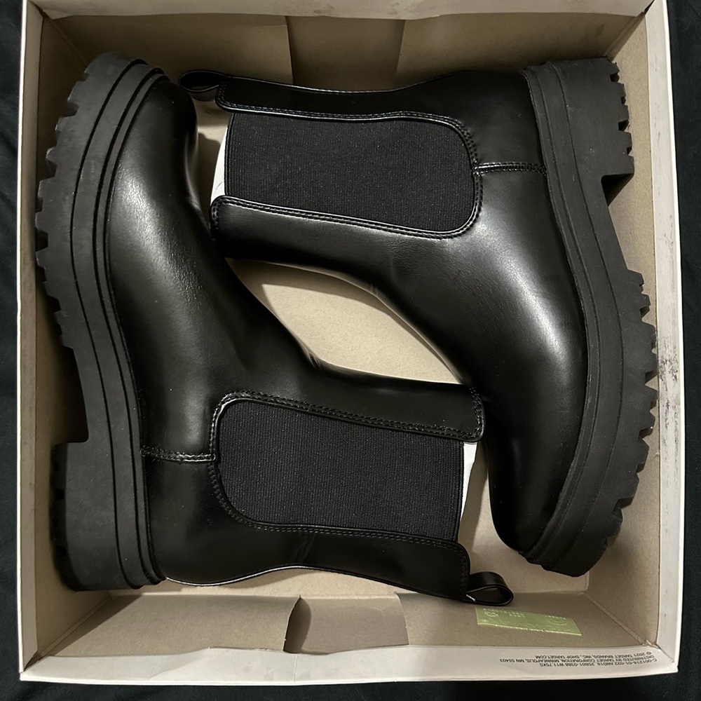 Black ankle boots